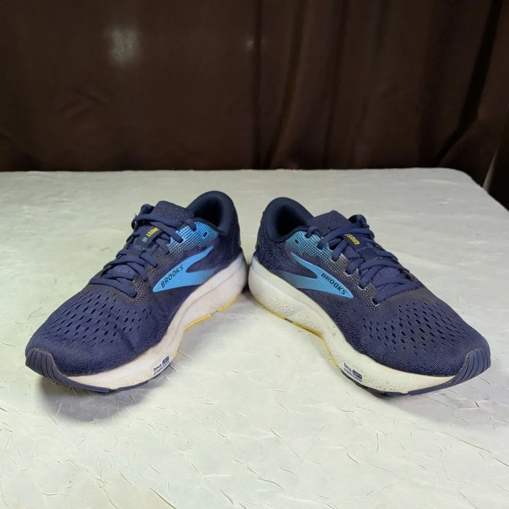 Brooks Ghost 16 Shoes Mens Size 8D Blue Running Sneakers Cushioned Comfort